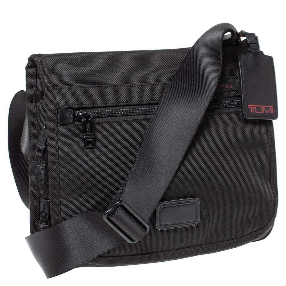 Tumi Black Nylon Messenger Bag For Men - Image 3
