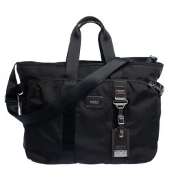 TUMI Black Nylon Alpha Bravo Hansen Briefcase For Men