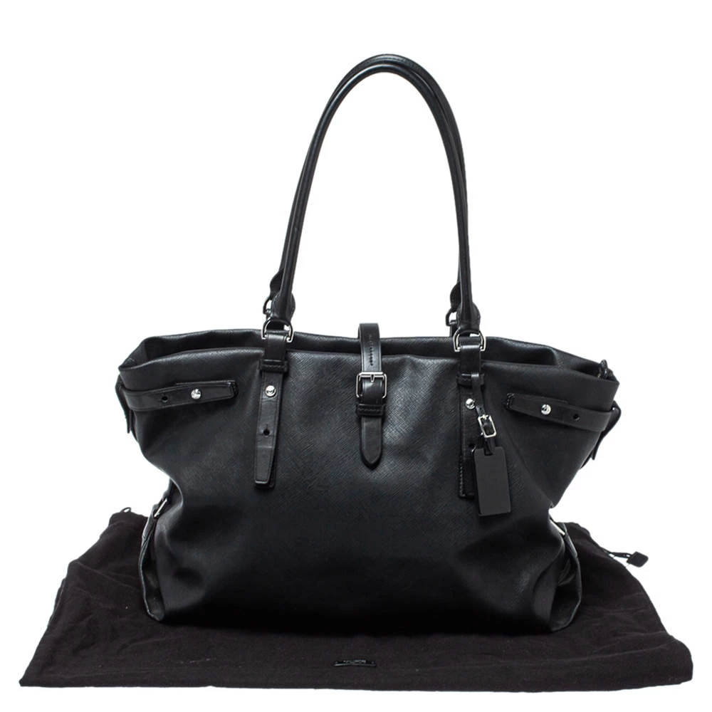 TUMI Black Leather Weekender Tote For Women - Image 9