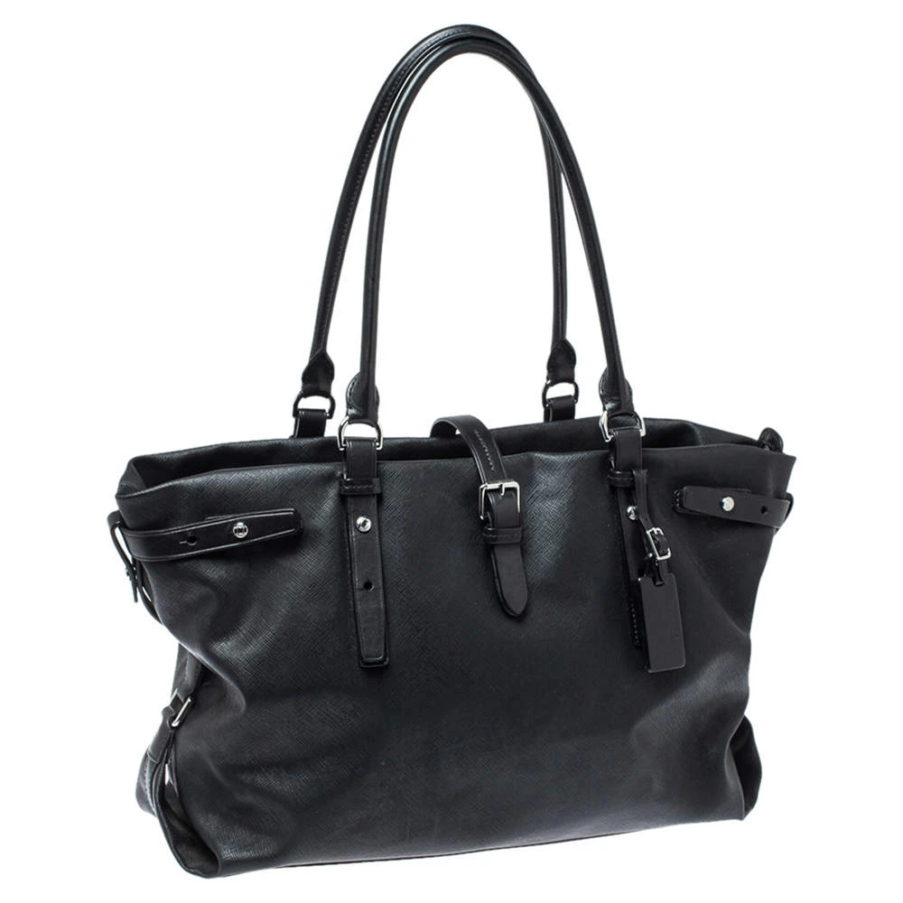 TUMI Black Leather Weekender Tote For Women - Image 3