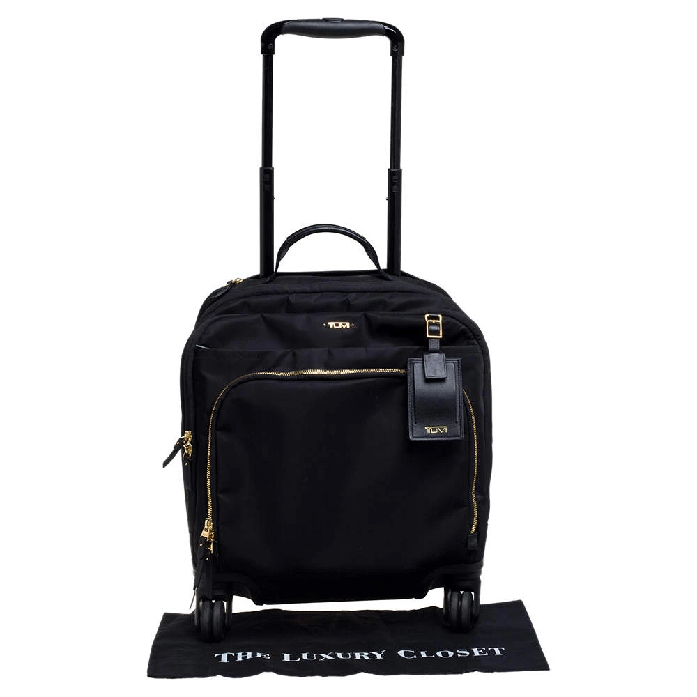 TUMI Black Nylon Oslo Compact Carry On Luggage For Men - Image 13