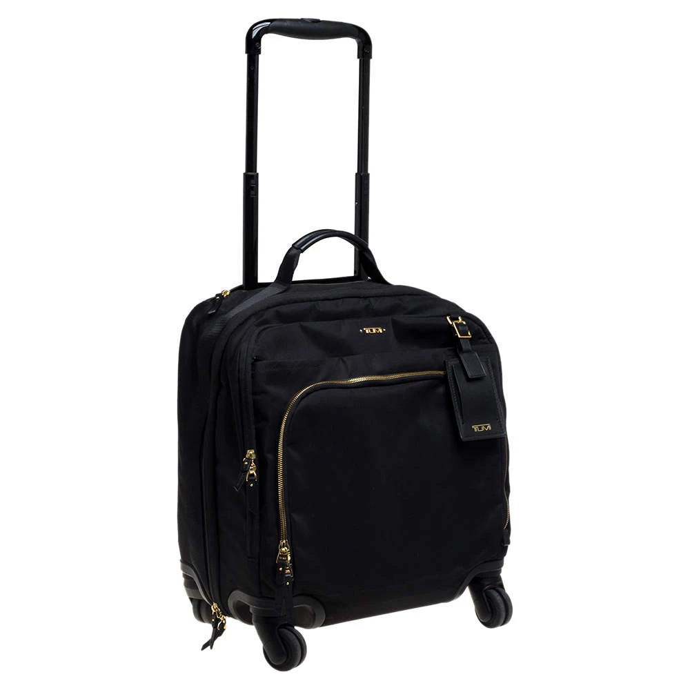 TUMI Black Nylon Oslo Compact Carry On Luggage For Men - Image 4