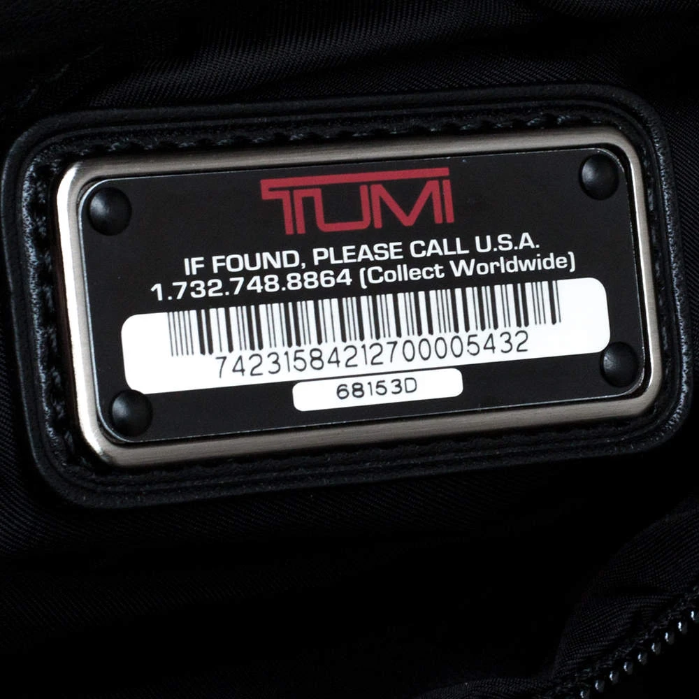 TUMI Black Leather Front Pocket Flap Messenger Bag For Men - Image 8