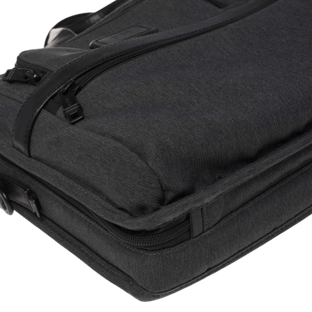 TUMI Dark Grey/Black Fabric And Leather Alpha 2 T Pass Laptop Briefcase For Men - Image 10