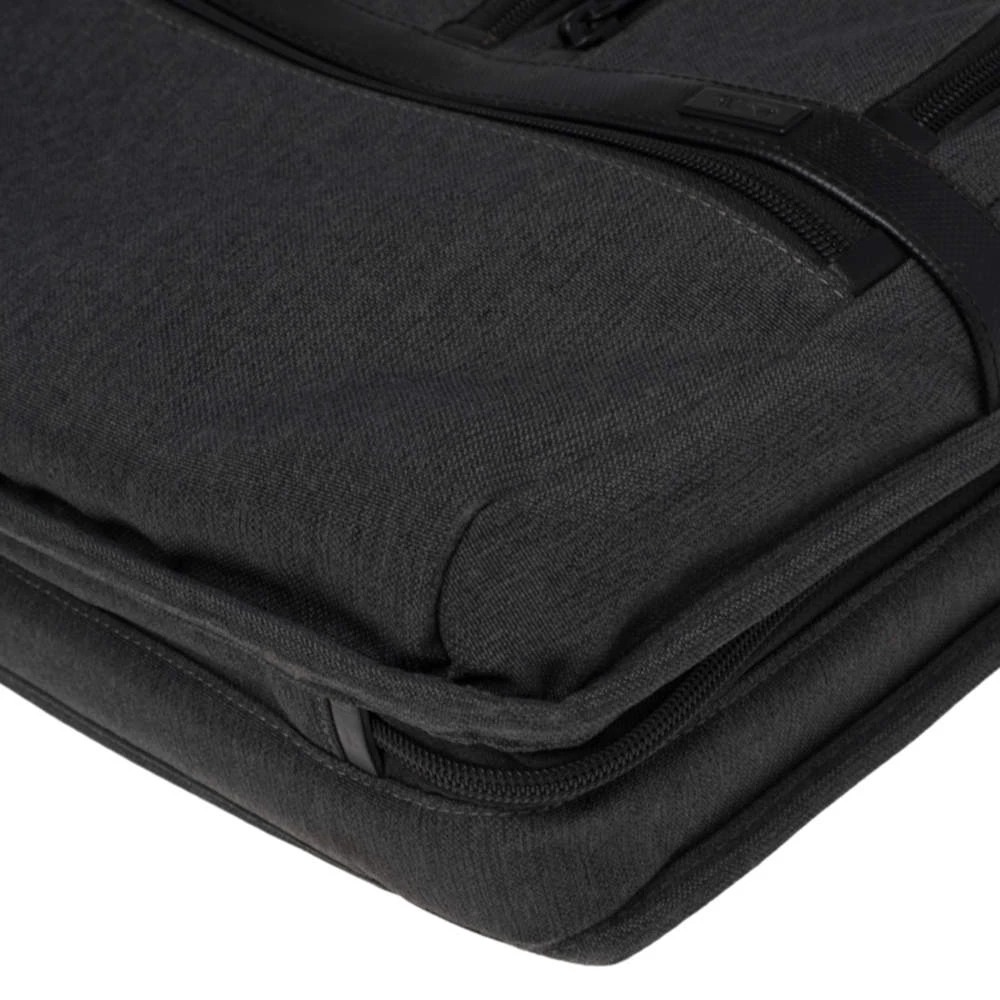 TUMI Dark Grey/Black Fabric And Leather Alpha 2 T Pass Laptop Briefcase For Men - Image 11