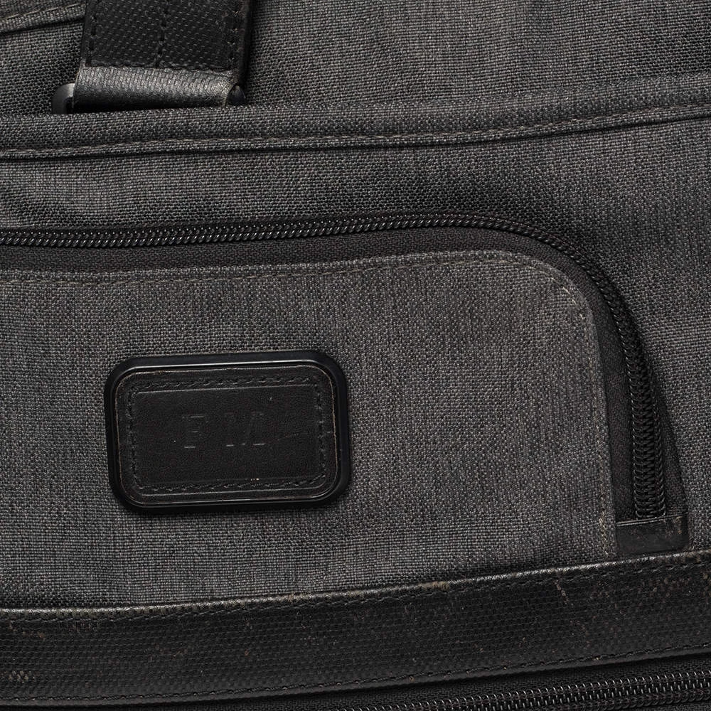 TUMI Dark Grey/Black Fabric And Leather Alpha 2 T Pass Laptop Briefcase For Men - Image 5