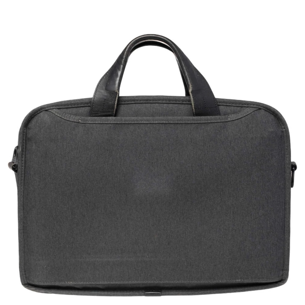 TUMI Dark Grey/Black Fabric And Leather Alpha 2 T Pass Laptop Briefcase For Men - Image 4