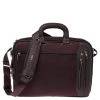 Tumi Burgundy Nylon T-Pass Kennedy Deluxe Brief Laptop Bag For Men