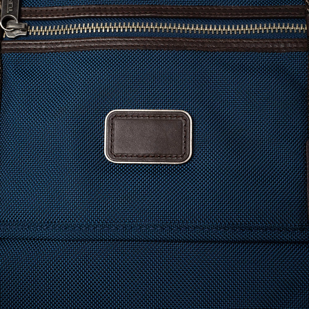 TUMI Blue/Brown Nylon And Leather Alpha Bravo Messenger Bag For Men - Image 5