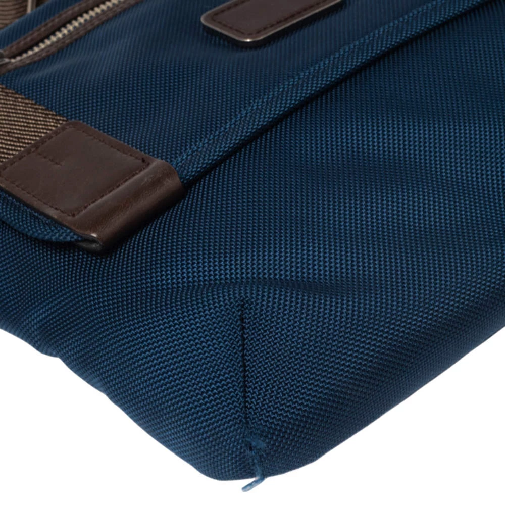 TUMI Blue/Brown Nylon And Leather Alpha Bravo Messenger Bag For Men - Image 11
