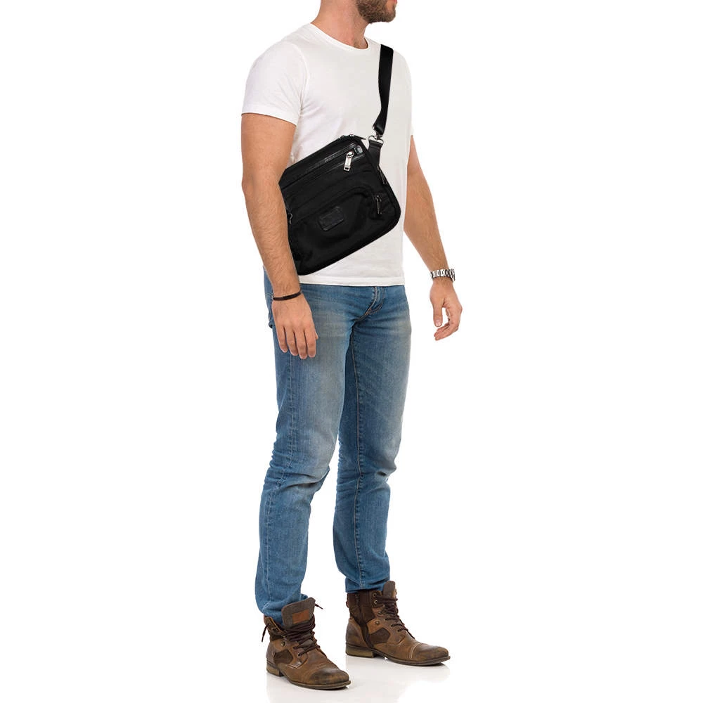 TUMI Black Nylon IPad Case Messenger Bag For Men - Image 2