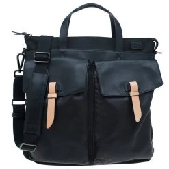 Tumi Black Nylon And Leather Santa Monica Whitfield Helmet Tote For Men