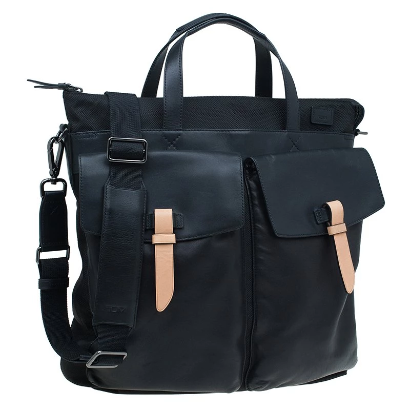 Tumi Black Nylon And Leather Santa Monica Whitfield Helmet Tote For Men - Image 3
