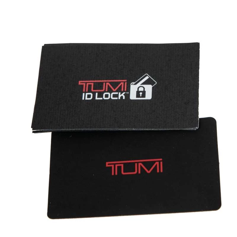 Tumi Black Graphic Print Nylon And Leather Trim Bifold Card Case For Men - Image 11