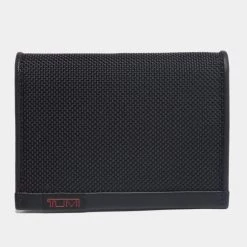 Tumi Black Nylon And Leather Card Case For Men