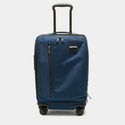 TUMI Blue Ballistic Nylon Merge International Expandable Carry On Luggage For Men