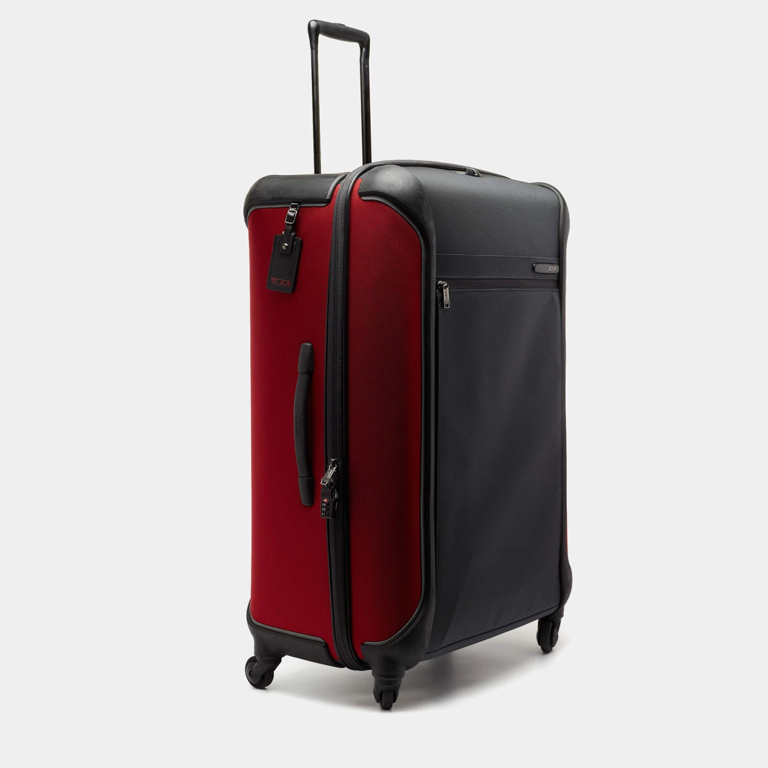 TUMI Grey/Red Nylon Gen 4.2 Lightweight Trip Packing Case Luggage For Men - Image 3