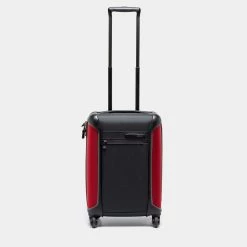 TUMI Grey/Red Nylon Small Gen 4.2 Lightweight Carryon Luggage For Men