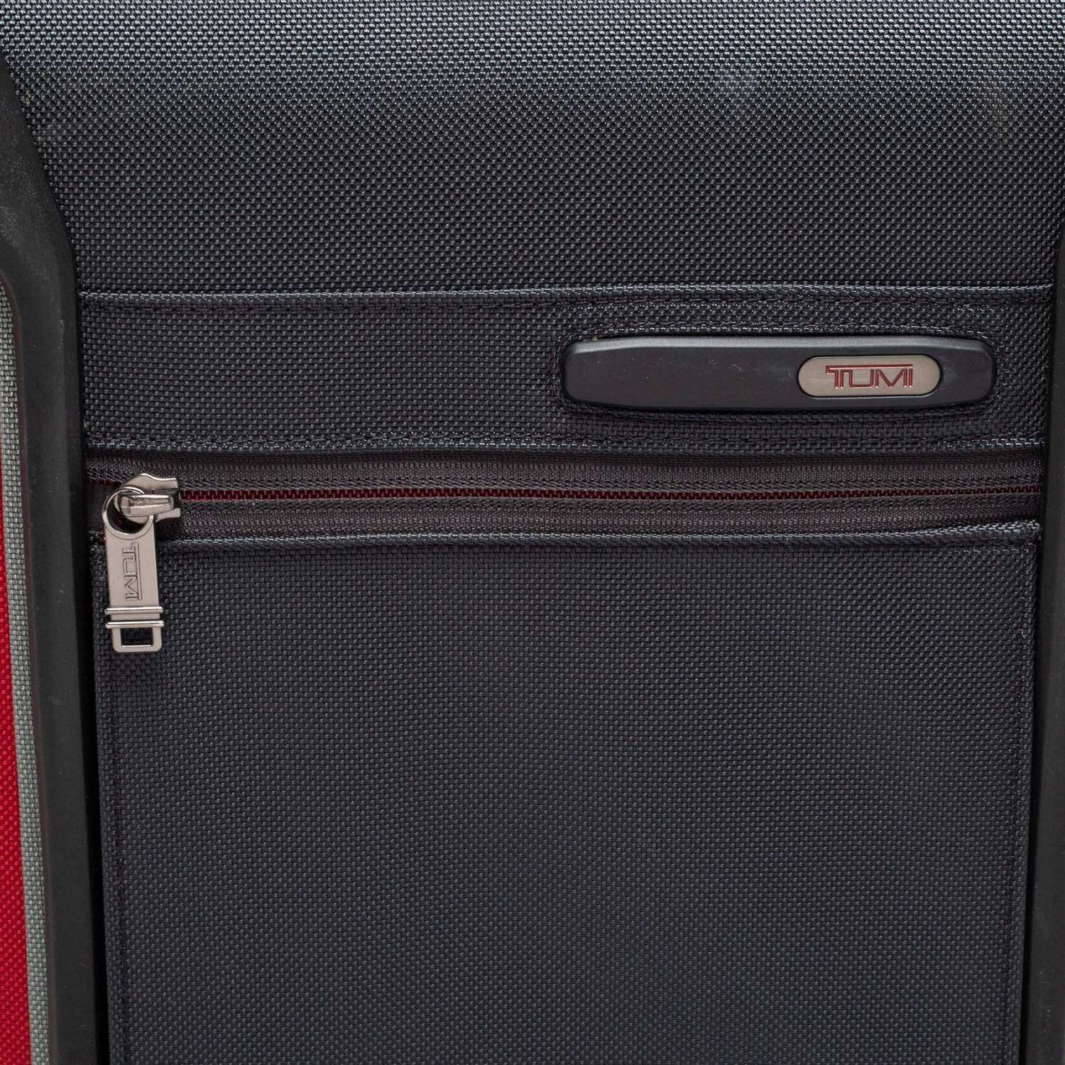 TUMI Grey/Red Nylon Small Gen 4.2 Lightweight Carryon Luggage For Men - Image 8