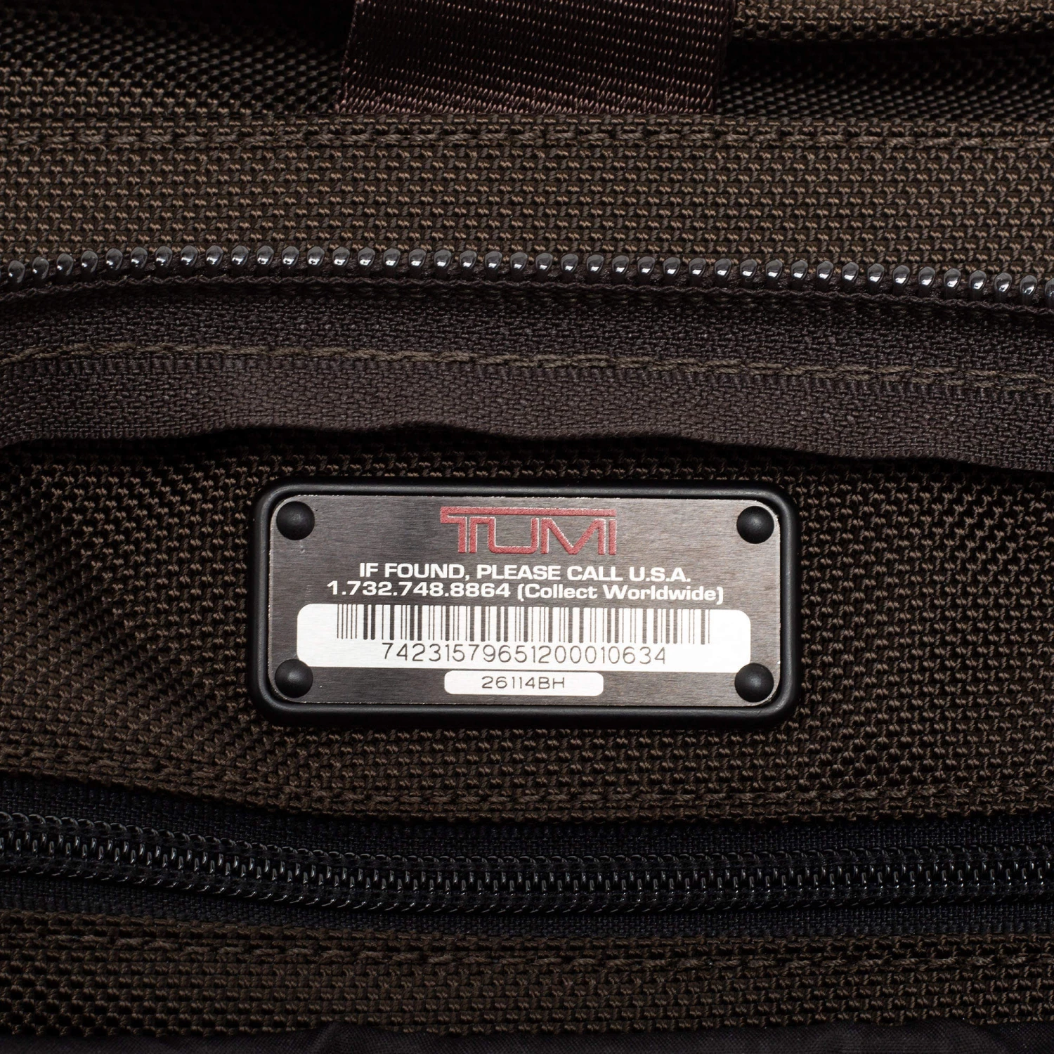 Tumi Brown Nylon Large Screen Laptop Briefcase Bag For Men - Image 11