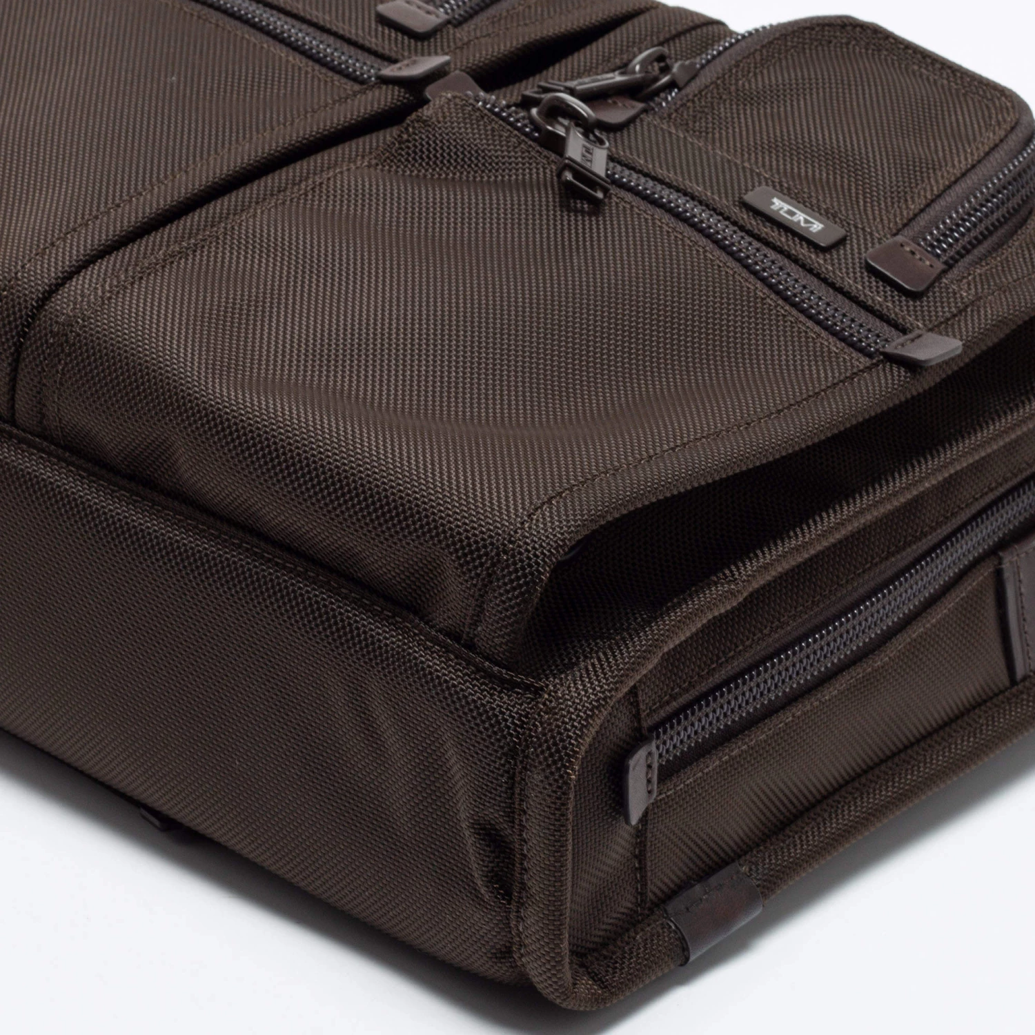 Tumi Brown Nylon Large Screen Laptop Briefcase Bag For Men - Image 13