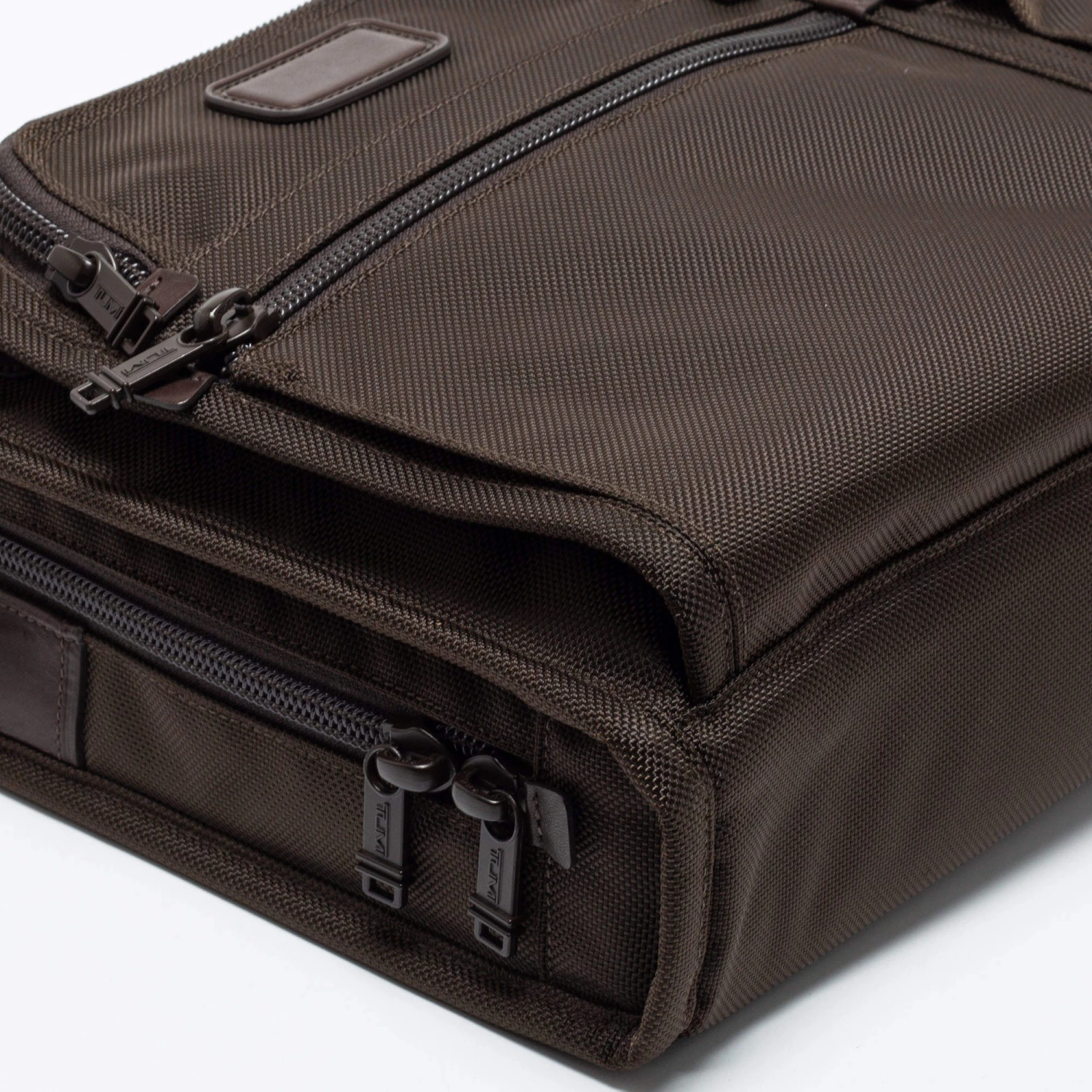 Tumi Brown Nylon Large Screen Laptop Briefcase Bag For Men - Image 14