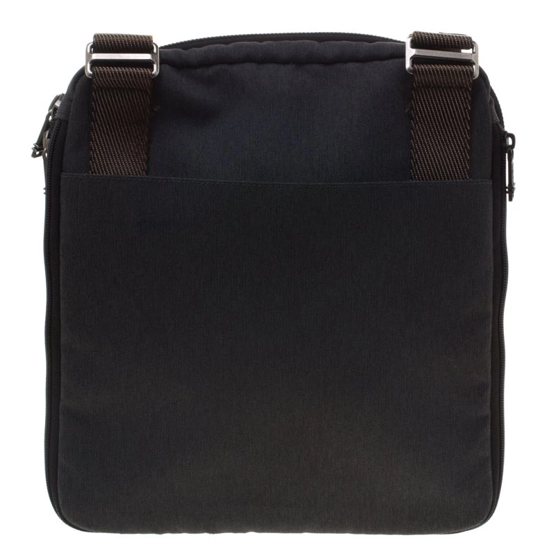 Tumi Grey/Brown Canvas And Leather Alpha Bravo Annapolis Messenger Bag For Men - Image 4