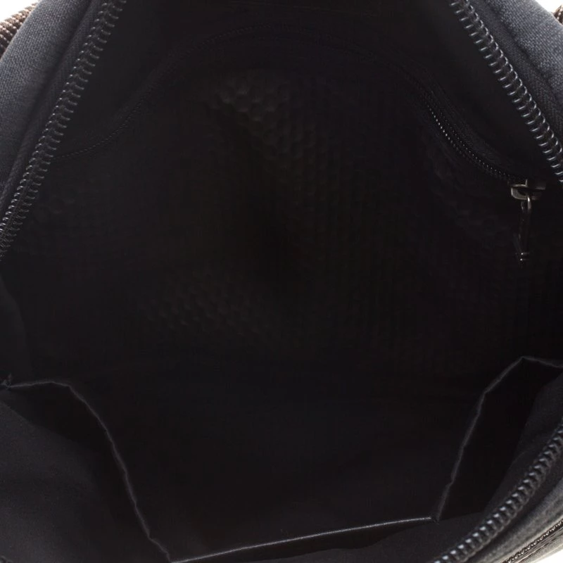 Tumi Grey/Brown Canvas And Leather Alpha Bravo Annapolis Messenger Bag For Men - Image 7