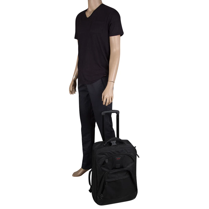 Tumi Black Nylon T2 Wheeled Backpack For Men - Image 2