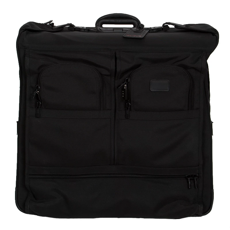 Tumi Black Nylon Ballistic Wheel-A-Way Wardrobe Long Trip Luggage For Men