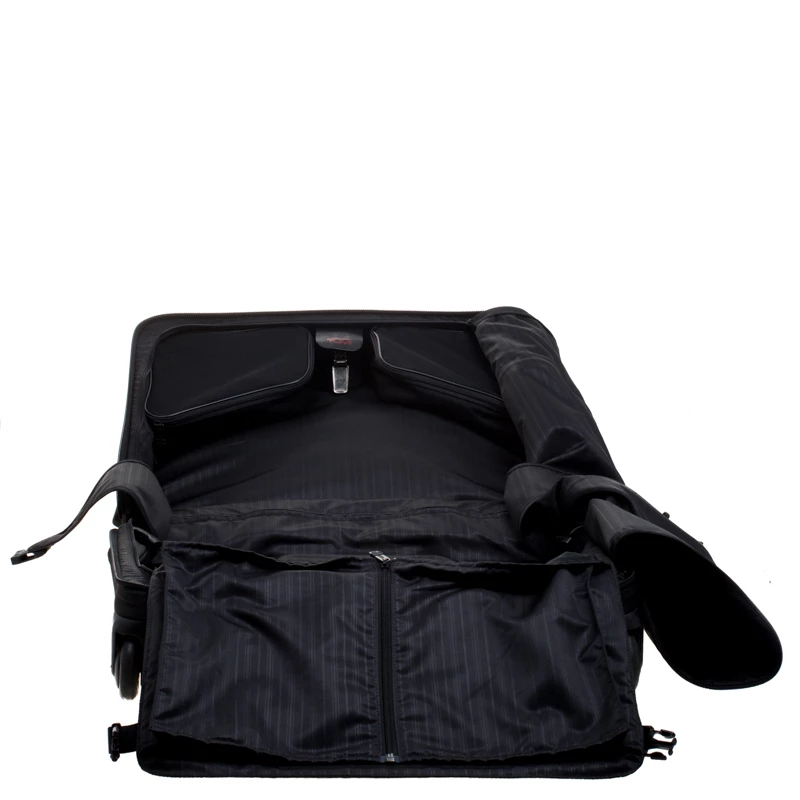 Tumi Black Nylon Carry On Garment Rolling Suitcase For Men - Image 8