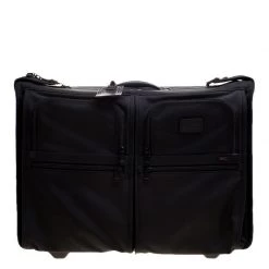 Tumi Black Ballistic Nylon 2 Wheeled Carry-on Alpha Extended Garment Bag For Men