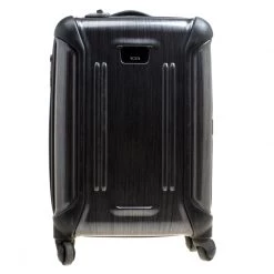 Tumi Grey Graphic Print Polycarbonate Carry On Luggage 50 For Men