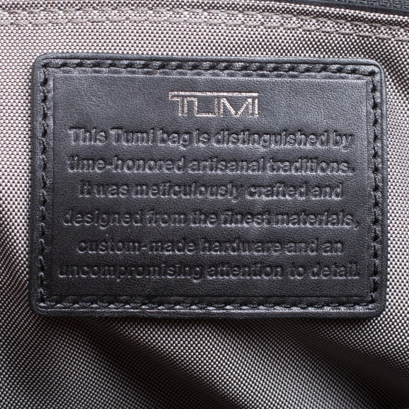 TUMI Black Leather Ticon Slim Flap Briefcase For Men - Image 8