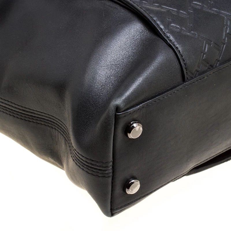 TUMI Black Leather Ticon Slim Flap Briefcase For Men - Image 10