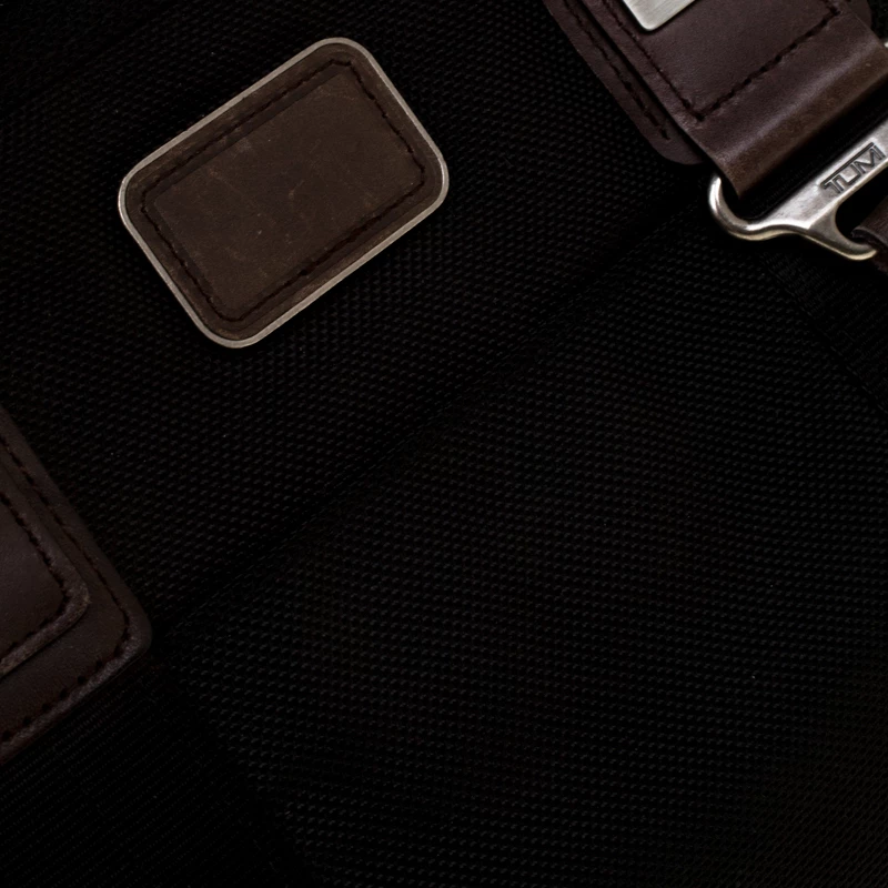 Tumi Black/Brown Fabric And Leather Briefcase For Men - Image 5