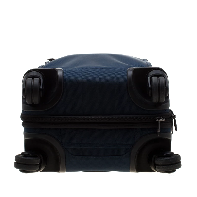 Tumi Blue/Grey Nylon Alpha II Continental Expandable 4 Wheeled Carry-On Luggage Bag For Men - Image 6