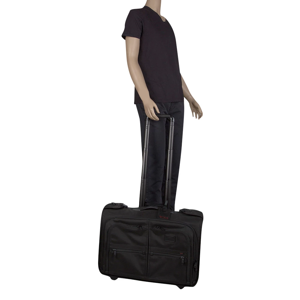 Tumi Black Nylon Alpha Wheeled Carry On Garment Bag For Men - Image 2