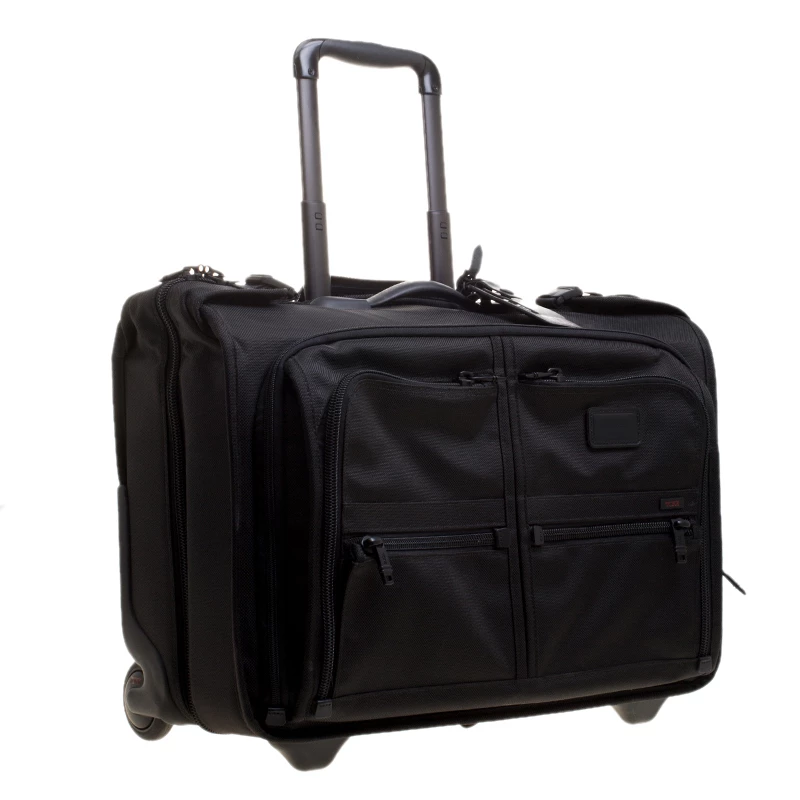 Tumi Black Nylon Alpha Wheeled Carry On Garment Bag For Men - Image 3