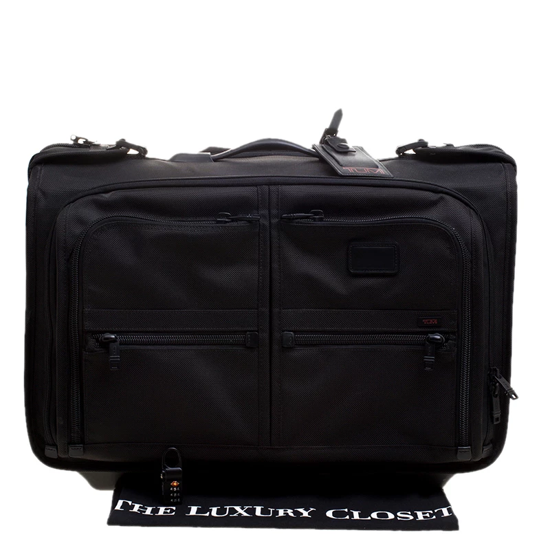 Tumi Black Nylon Alpha Wheeled Carry On Garment Bag For Men - Image 10