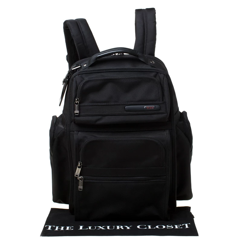 Tumi Black Nylon Expandable Backpack For Men - Image 9