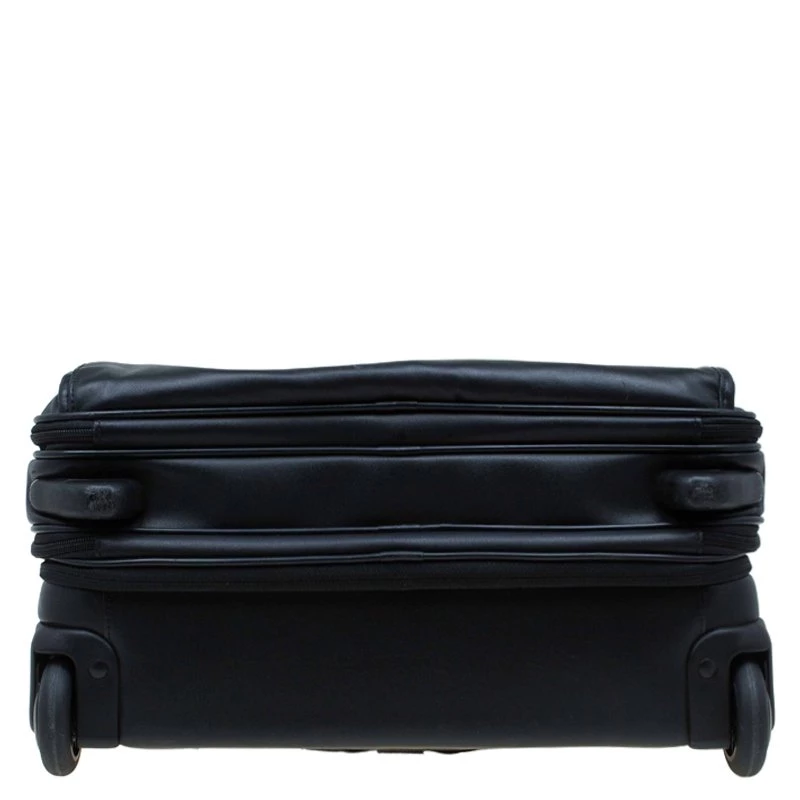 Tumi Black Leather Alpha T-Pass Expandable Laptop Two Wheel Brief Luggage For Men - Image 5