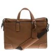 Tumi Brown Leather Irving Slim Briefcase For Men