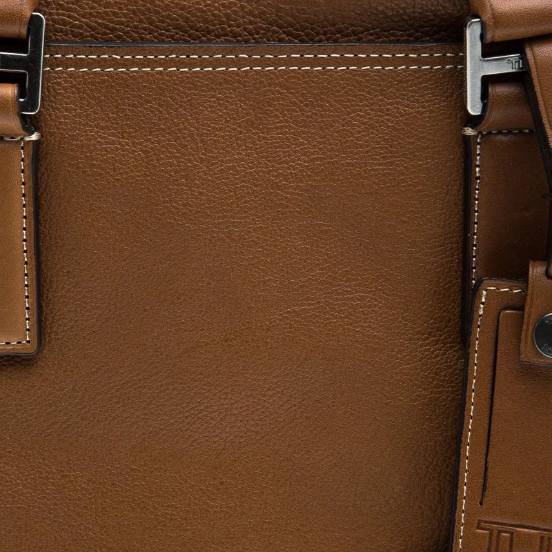 Tumi Brown Leather Irving Slim Briefcase For Men - Image 5