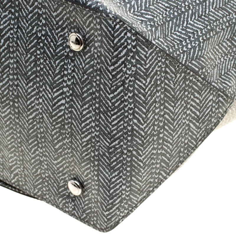 Tumi Grey Canvas Coated And Leather Trim Tote For Women - Image 11