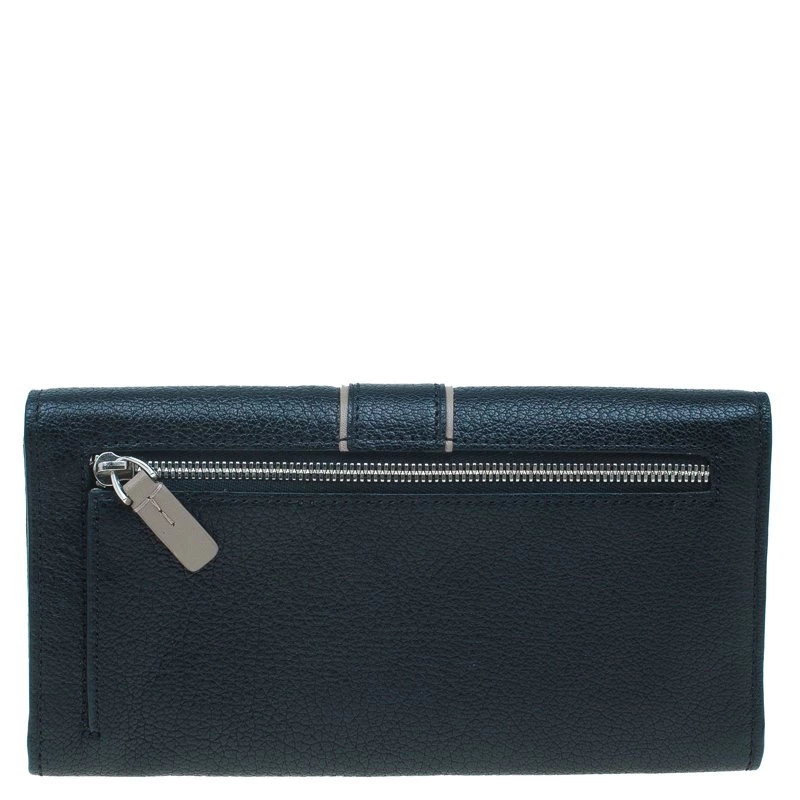 Tumi Black Leather Chelsea Continental Flap Wallet For Women - Image 4