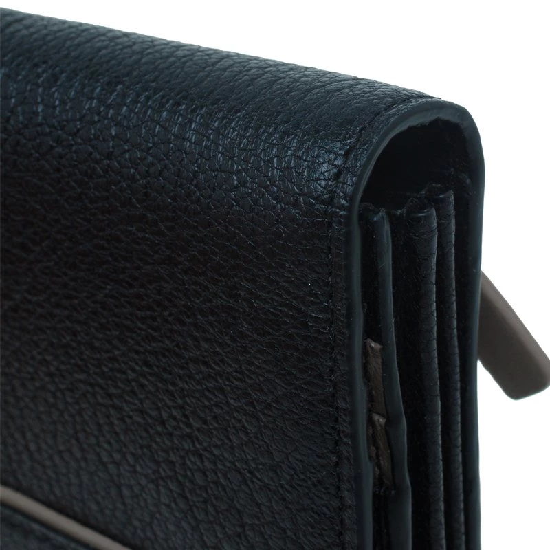 Tumi Black Leather Chelsea Continental Flap Wallet For Women - Image 6
