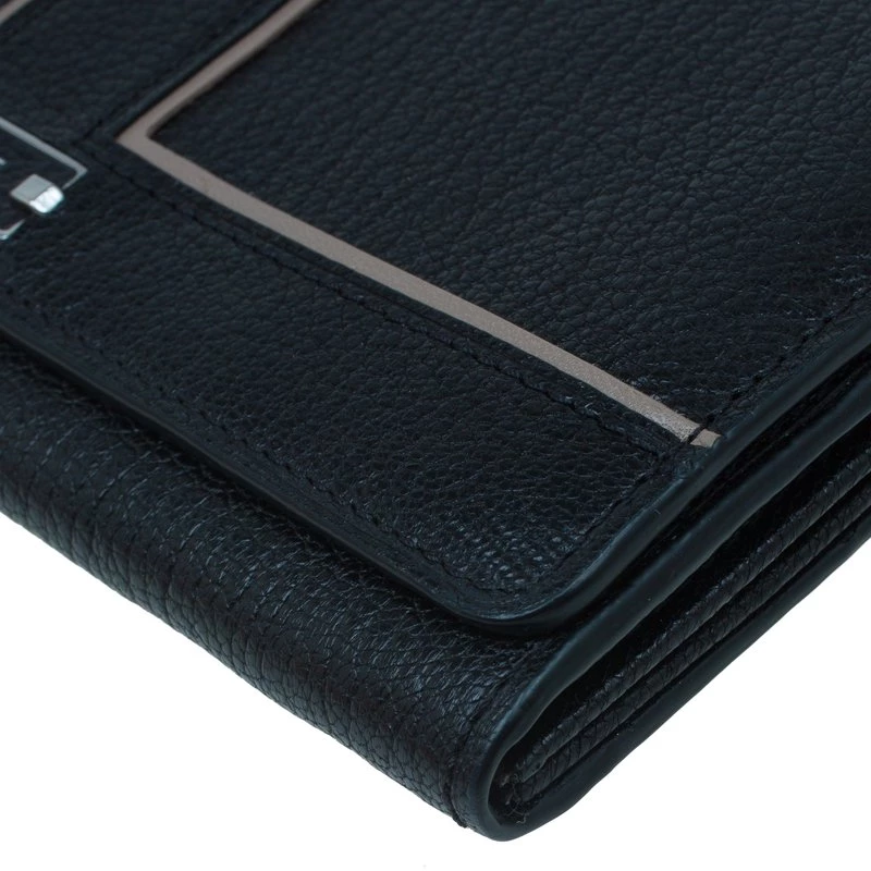 Tumi Black Leather Chelsea Continental Flap Wallet For Women - Image 9