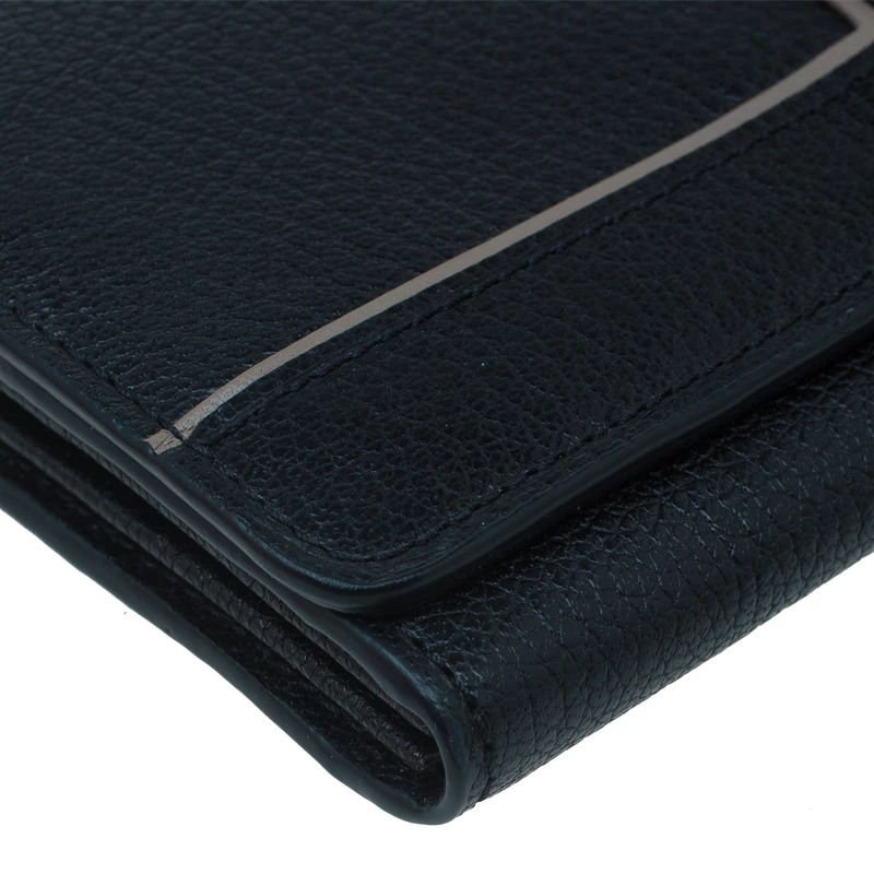 Tumi Black Leather Chelsea Continental Flap Wallet For Women - Image 10