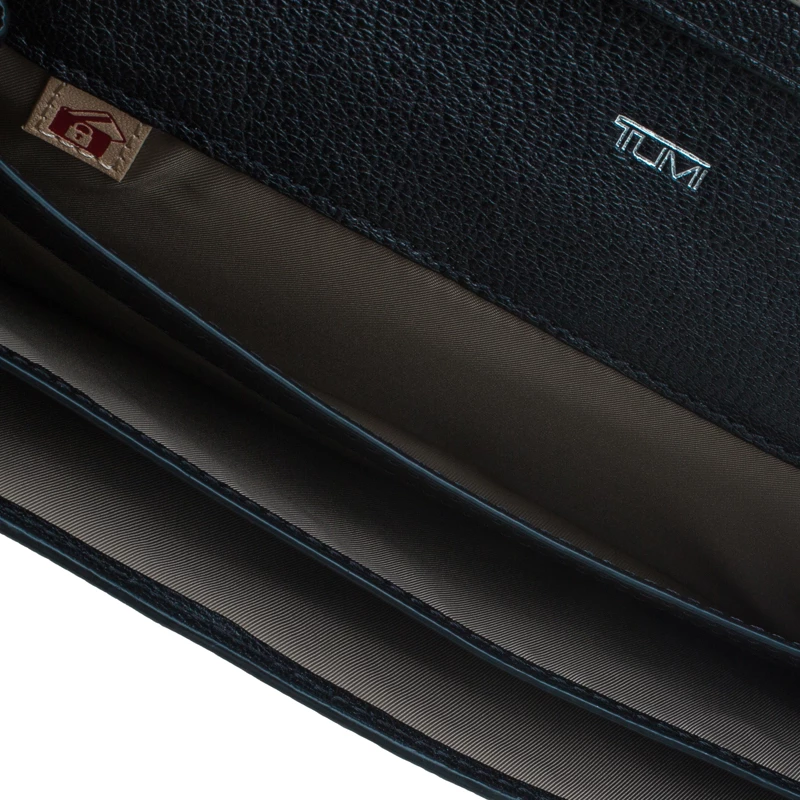 Tumi Black Leather Chelsea Continental Flap Wallet For Women - Image 11